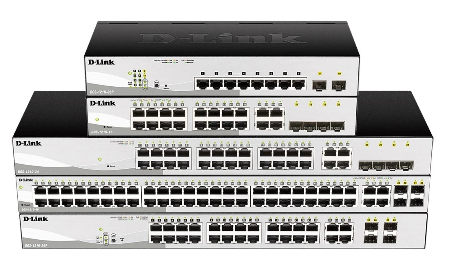 Šakotuvas D-LINK 48-Port Layer2 Smart Managed Gigabit Switch dlink žalias 3.0 44x 10/100/1000Mbit/s TP RJ-45 Port4x Combo 10/100/1000Mbit/s
