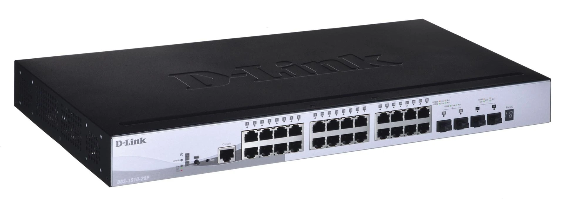 Šakotuvas D-Link | Jungiklis | DGS-1510-28P | Žiniatinklio valdymas | Montuojamas ant stovo | Gigabit Ethernet (vario) jungtys kiekis 24 | SFP jungtys kiekis 2 | SFP+ jungtys kiekis 2 | PoE/Poe+ jungtys kiekis 24 | Maitinimo tipas Vienvietis | 24 mėn.