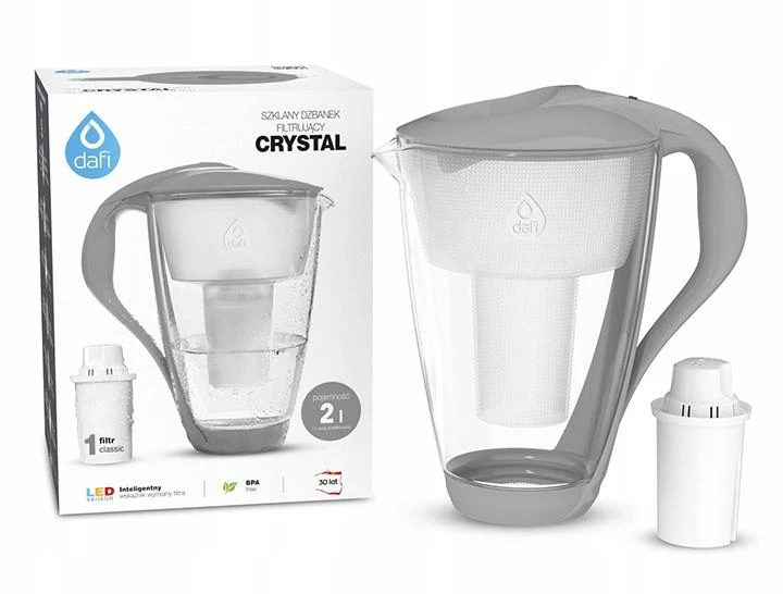 Filtravimo ąsotis Dafi Crystal LED Raudona
