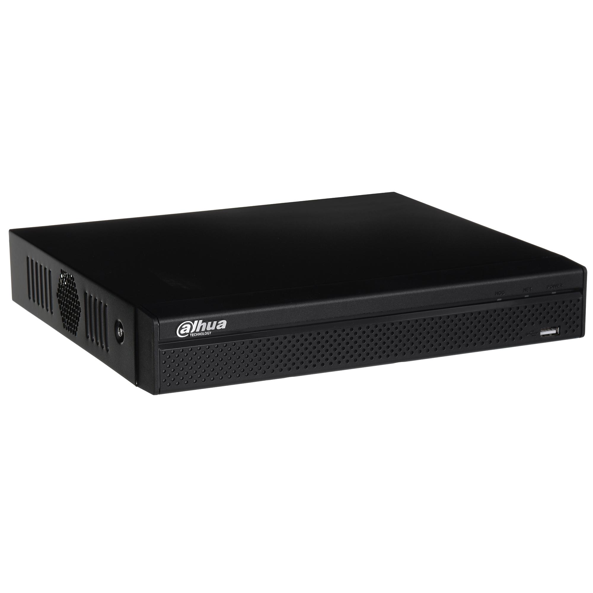 Dahua IP įrašymo įrenginys 4 kam., 4K 8MP, 1HDD, 80Mbps, 4PoE įėjimai, H.265/H.264, IVS