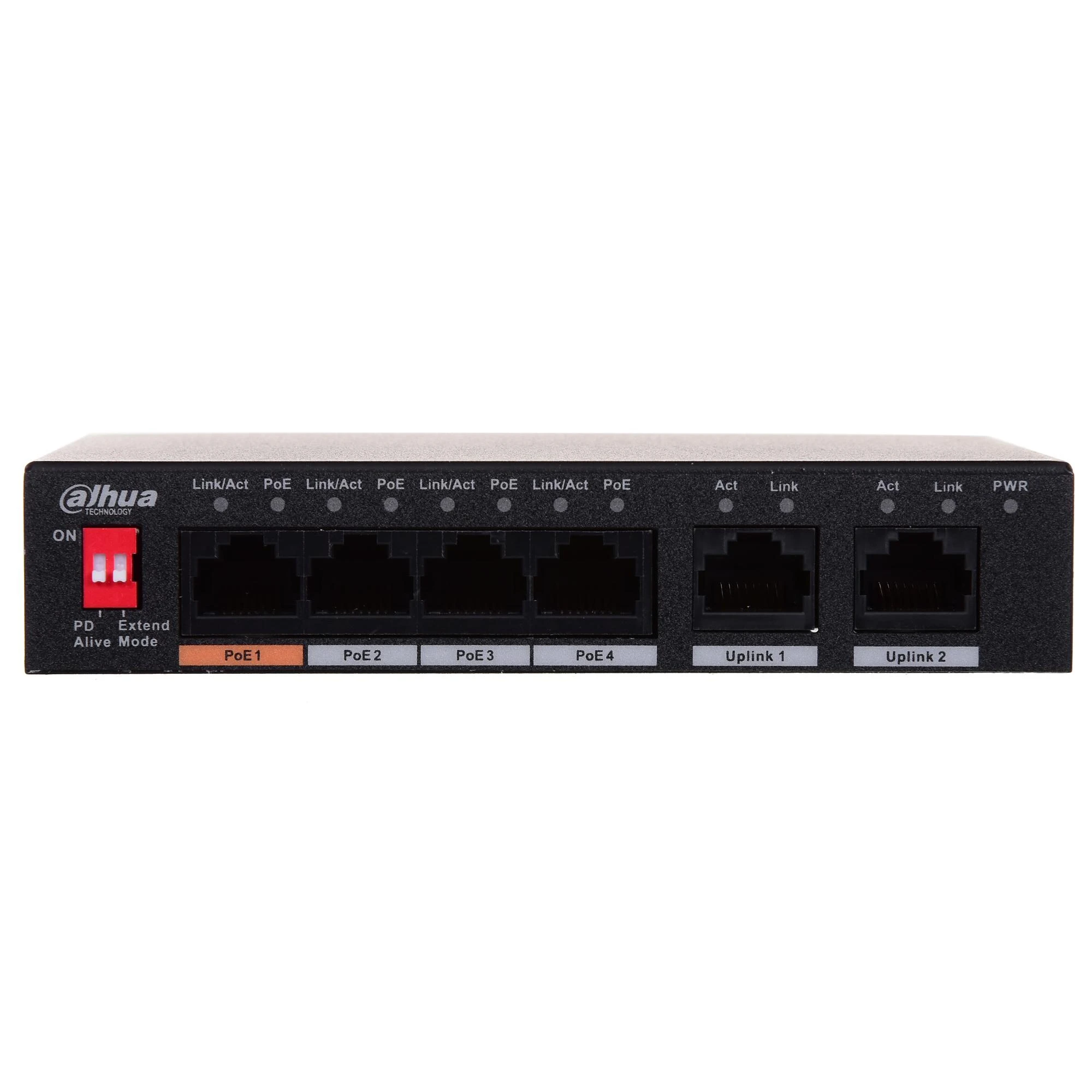 Šakotuvas SWITCH POE PFS3006-4ET-60-V2 4 PRIEVADŲ DAHUA