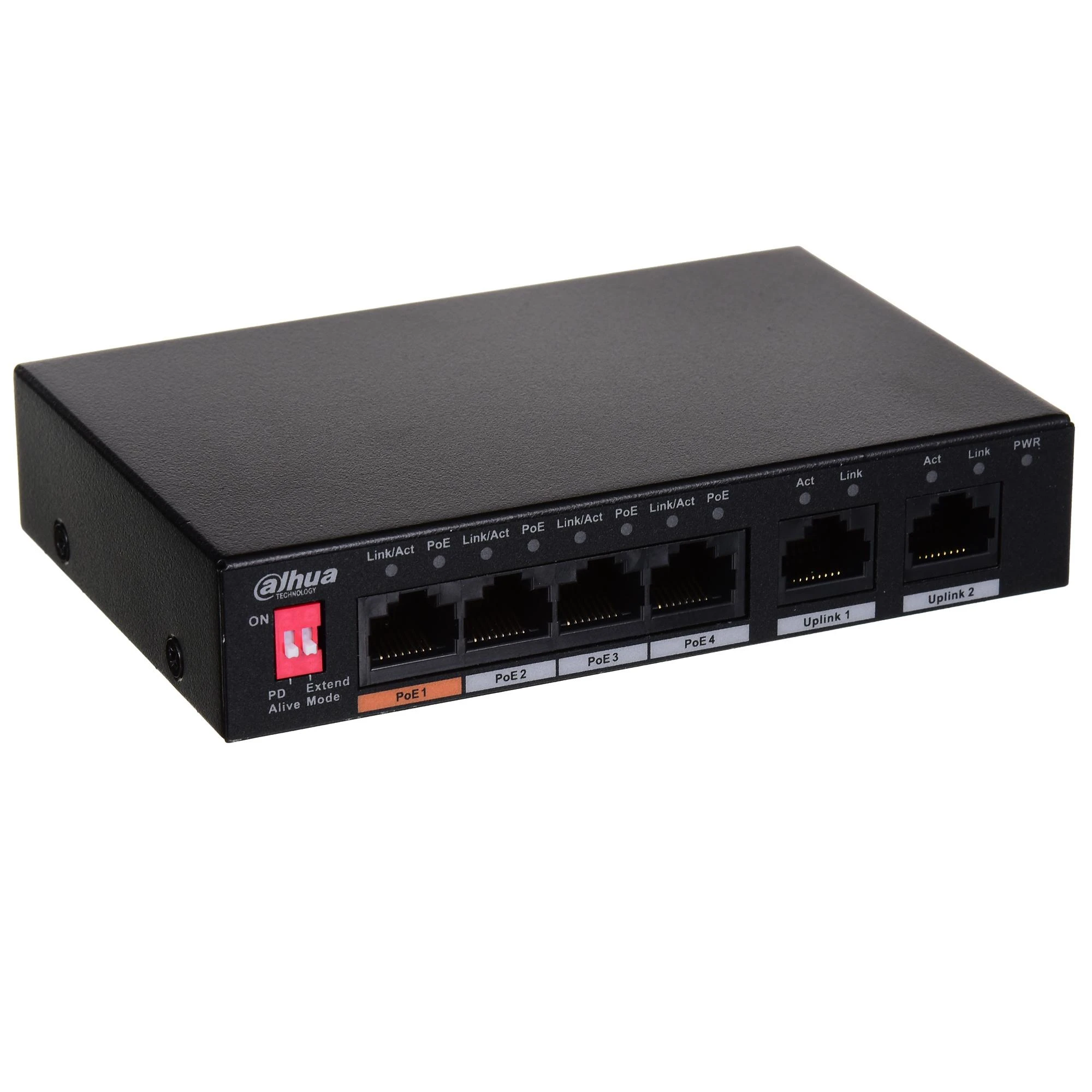 Šakotuvas SWITCH POE PFS3006-4ET-60-V2 4 PRIEVADŲ DAHUA