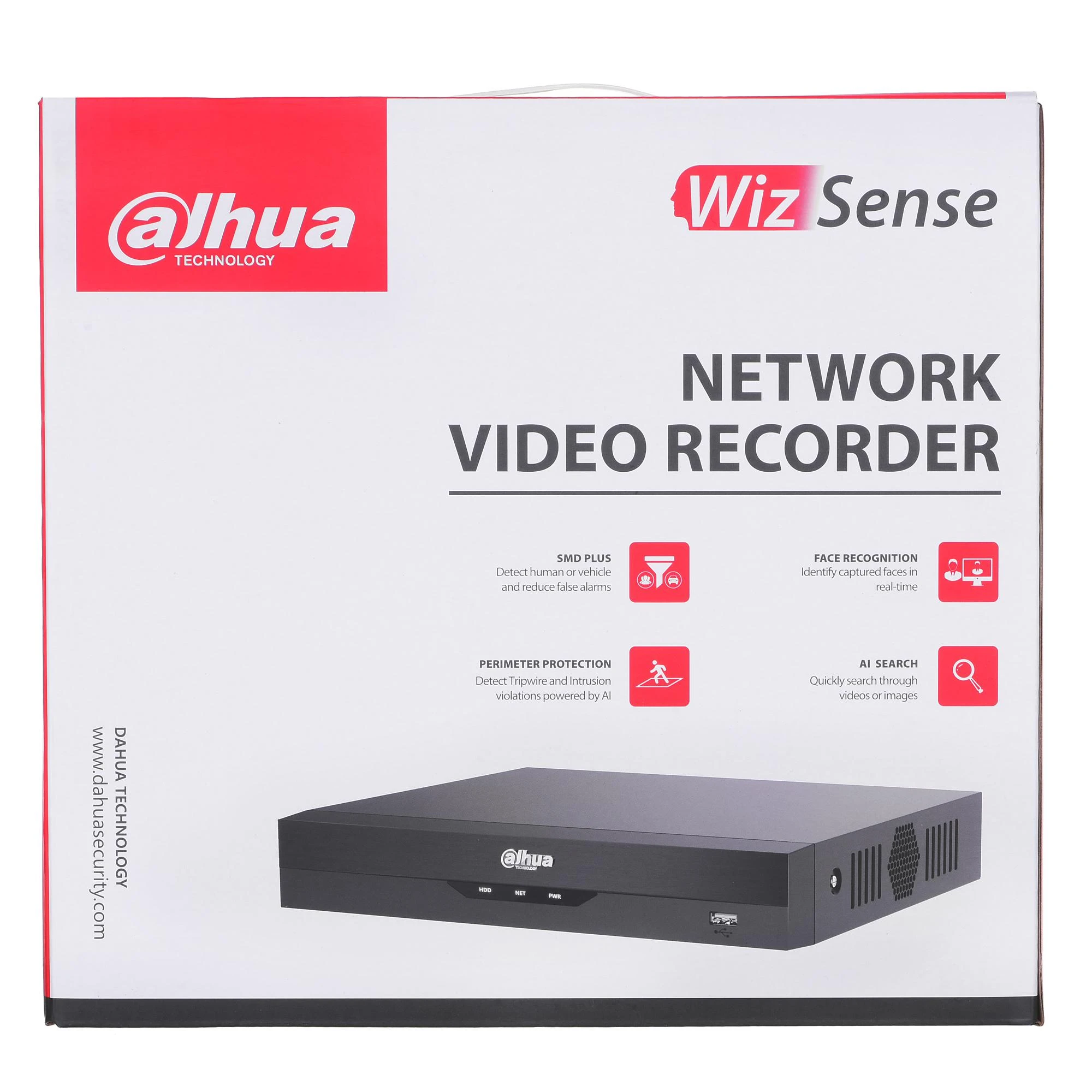 Dahua IP įrašymo įrenginys 8kam. 1HDD, 80Mbps, 1kn. 8MP, 8kn. 2MP 1080P, H.265+, easy4ip