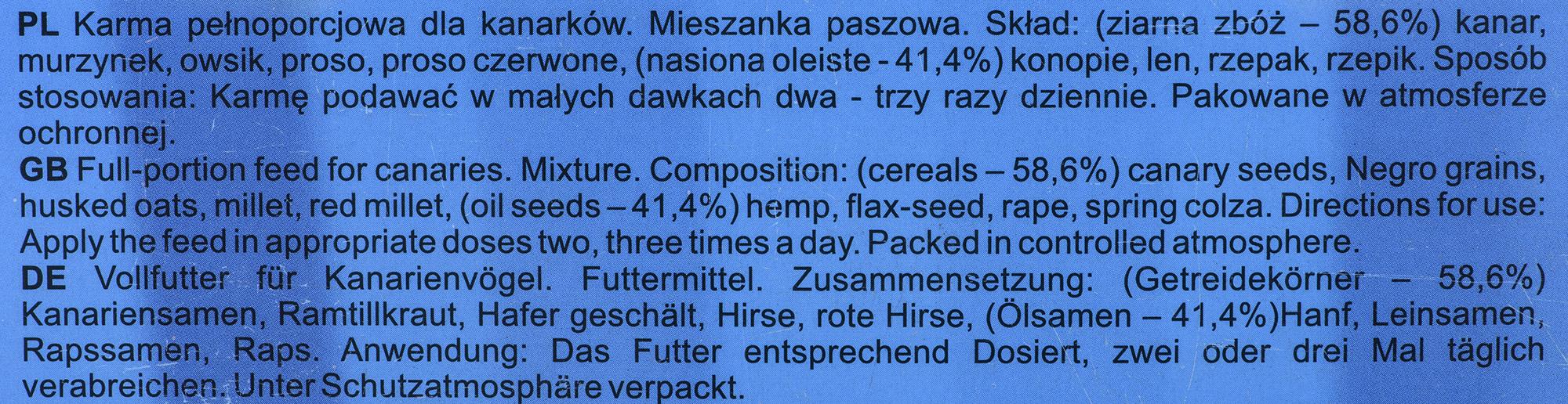 Dako-Art 1kg MACIUŚ karma DLA KANARKA