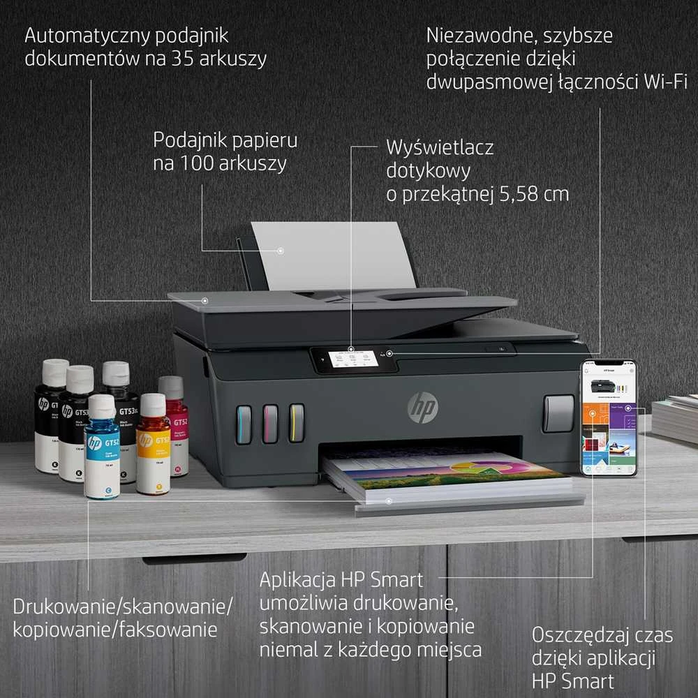Spausdintuvas HP Smart Tank 615 Atrament Kolor ADF USB WiFi