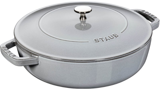 STAUB 40511-470-0 gili keptuvė su dangčiu - grafito spalvos, 28 cm