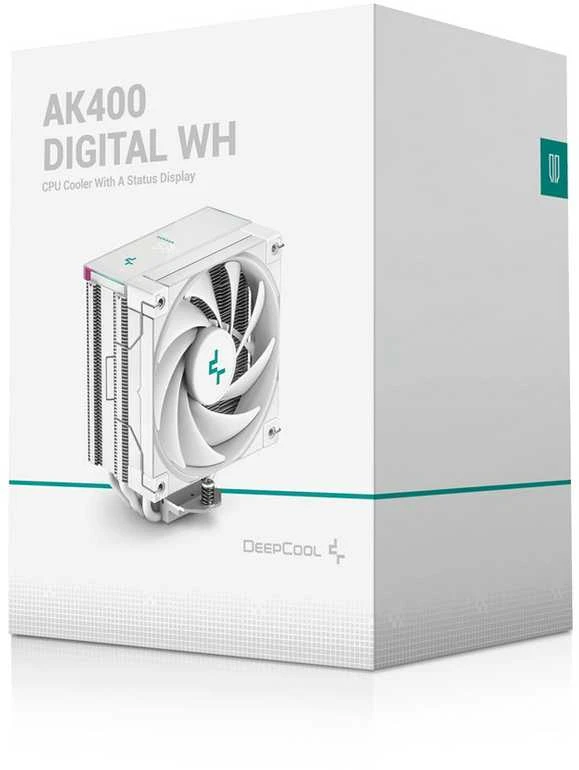 Deepcool AK400 Digital WH aušintuvas pakuotėje