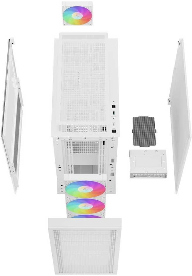 DeepCool CH560 Midi-Tower - balta