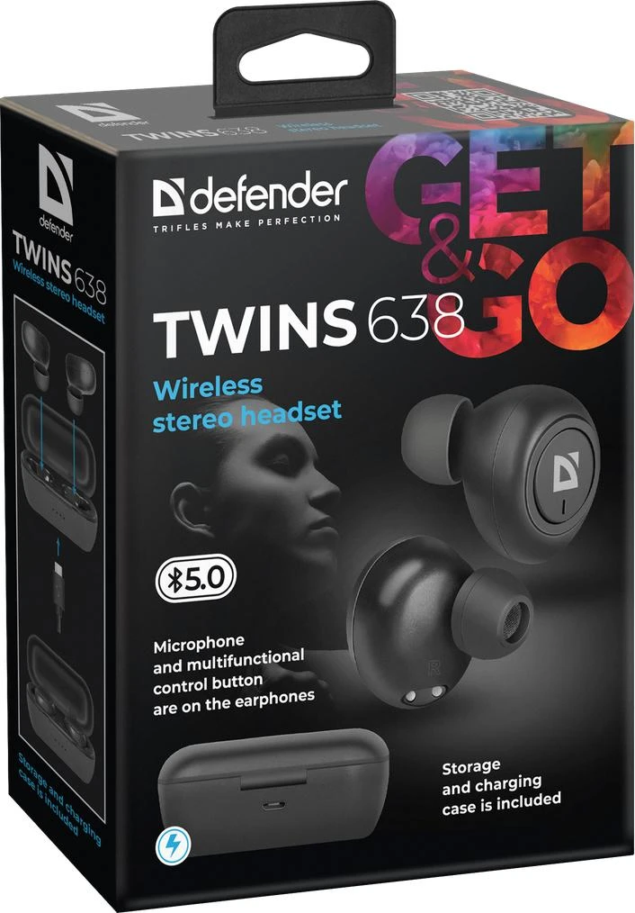 Ausinės Defender Twins 638