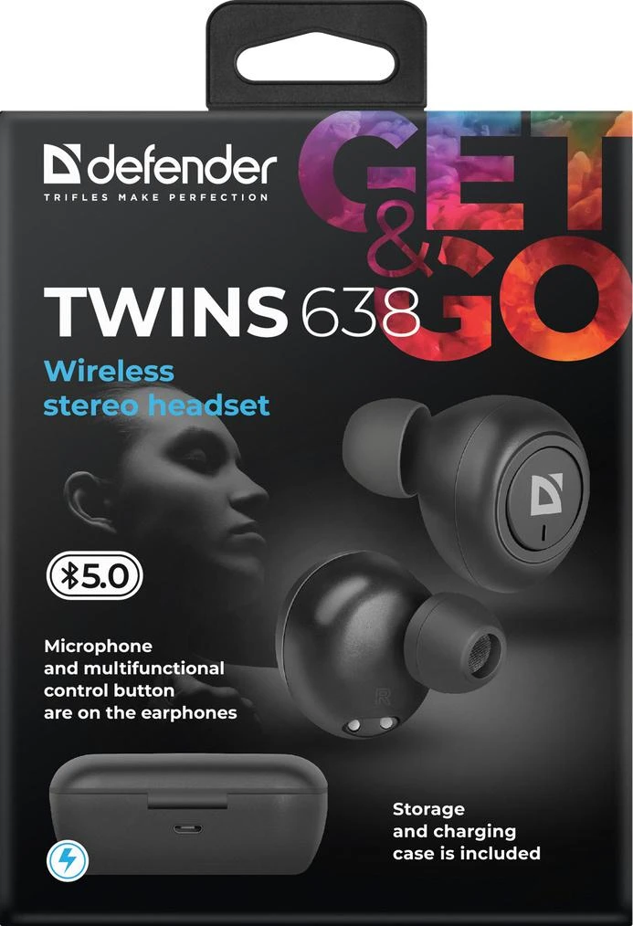 Ausinės Defender Twins 638