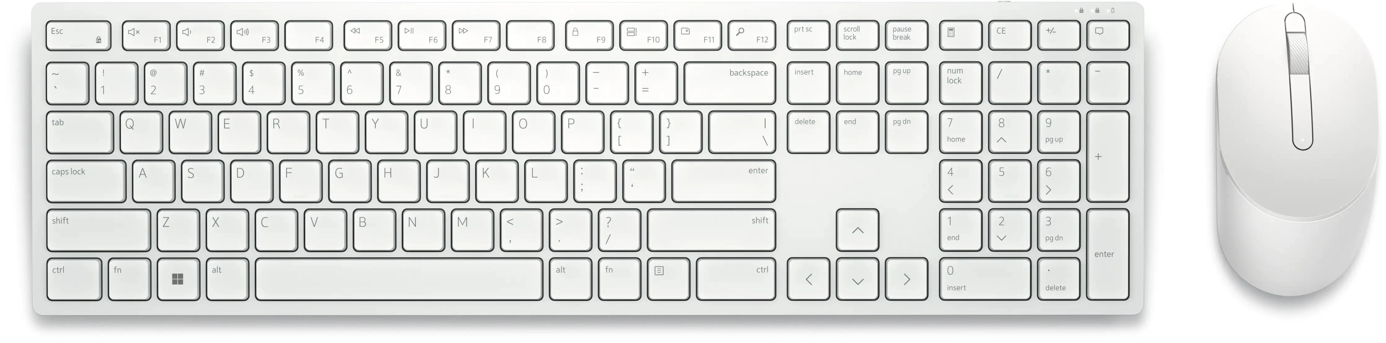 Klaviatūra ir pelė Dell Pro KM5221W, balta