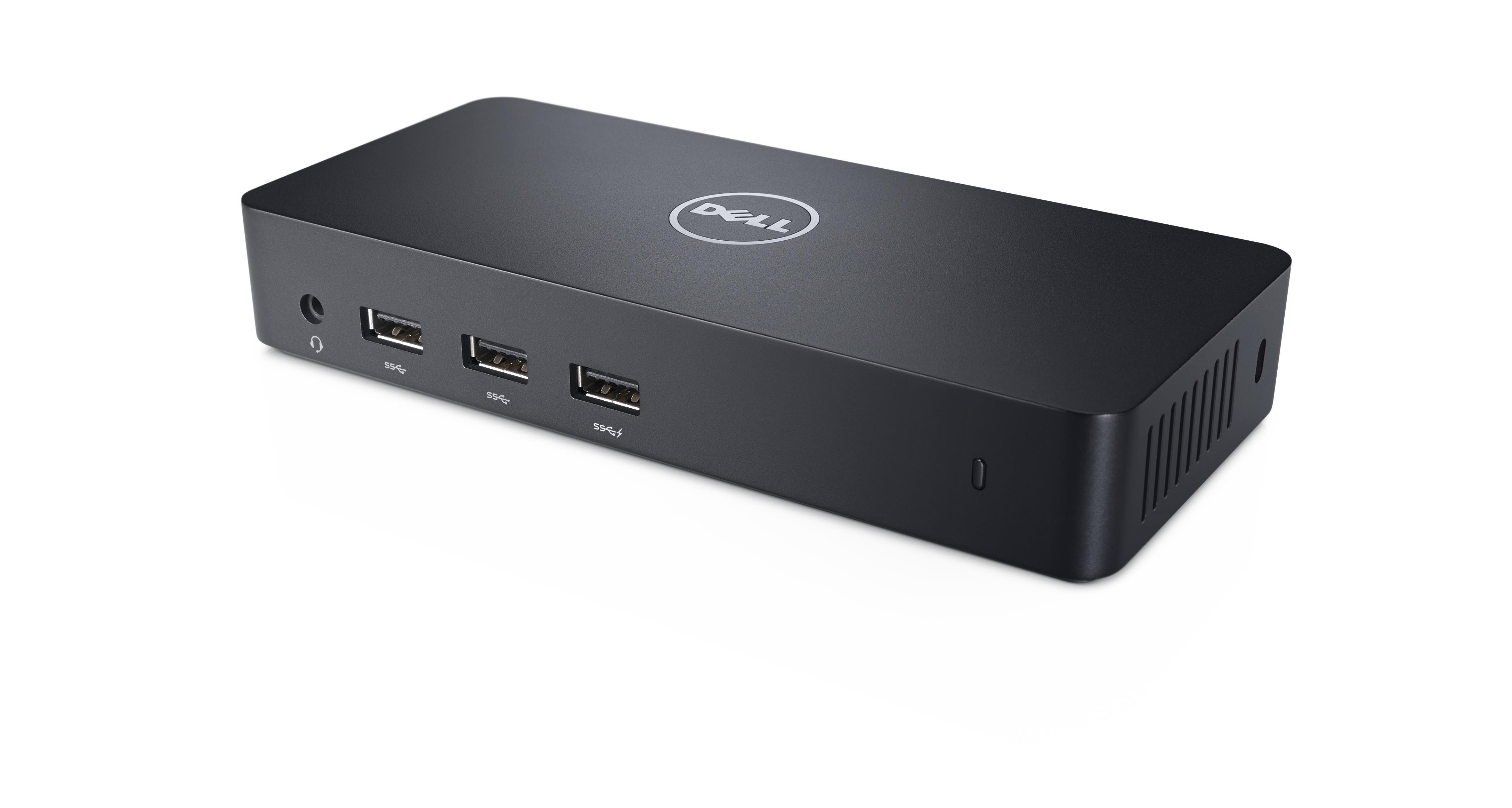 Dell Ultra HD Triple Video Docking Station D3100 USB vaizdo prijungimo stotis, Ethernet LAN (RJ-45) jungtys 1, DisplayPorts kiekis 1, USB 2.0 jungtys 2 kiekis, HDMI jungtys 2 kiekis, Ethernet LAN, Garantija 12 mėn.