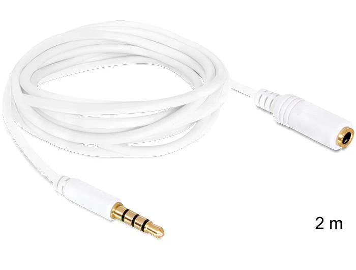 Apple Kabelis Delock Jack 3.5mm - Jack 3.5mm 2m balta (84482)