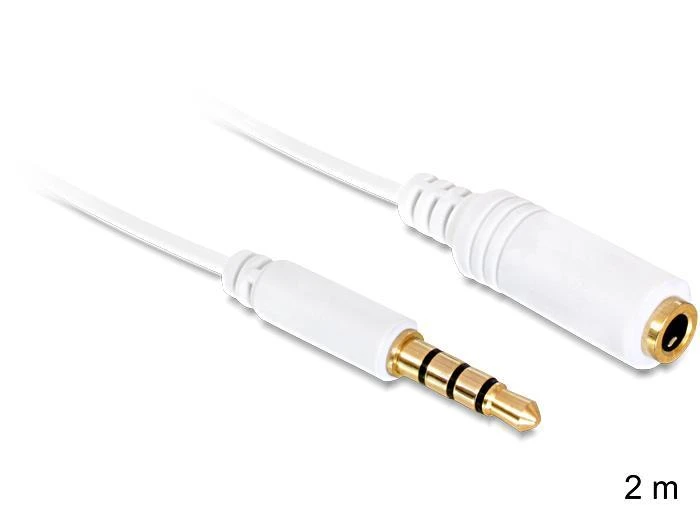 Apple Kabelis Delock Jack 3.5mm - Jack 3.5mm 2m balta (84482)