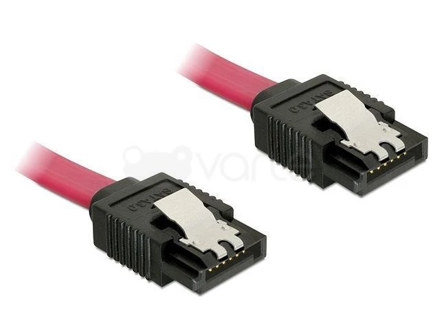Delock Cable SATA 6 Gb/s kištukinis tiesus > SATA kištukas tiesus 70 cm raudono metalo