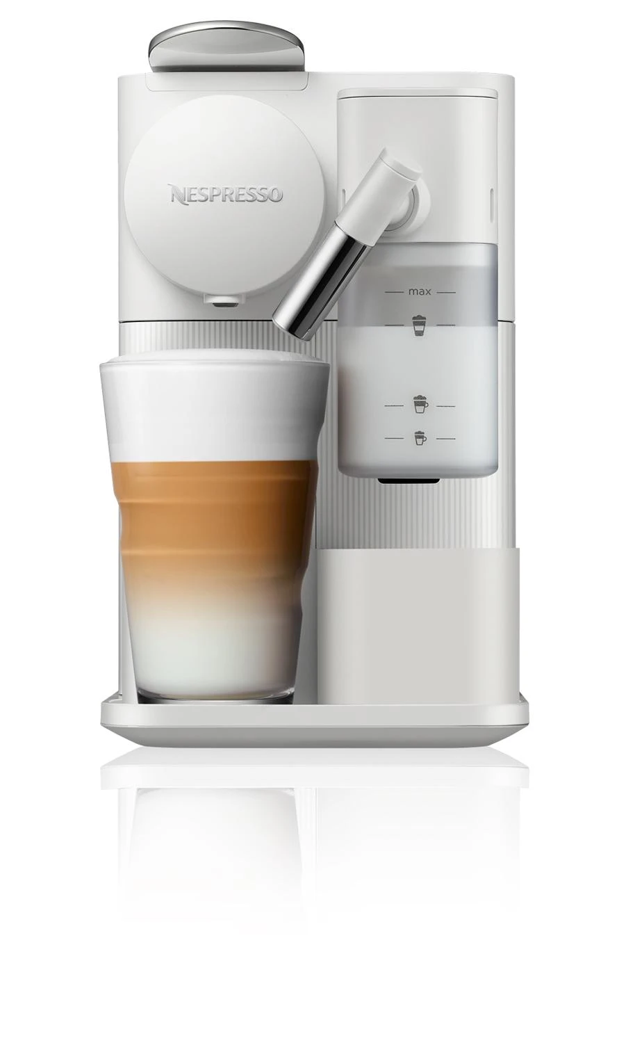 Automatinis kavos aparatas su pieno plakikliu Delonghi EN510.W Nespresso, Baltos spalvos