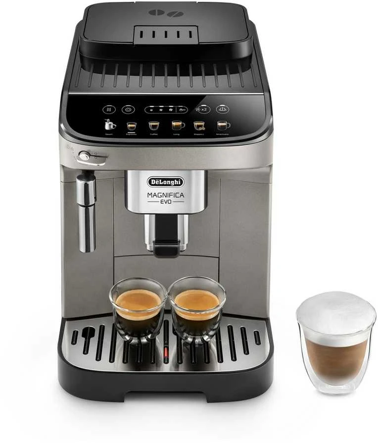 Kavos aparatas Delonghi | | ECAM 290.42.TB Magnifica Evo | Slėgis 15 bar | Su pieno plakikliu | Automatinis | 1450 W | Sidabrinis/Juodas