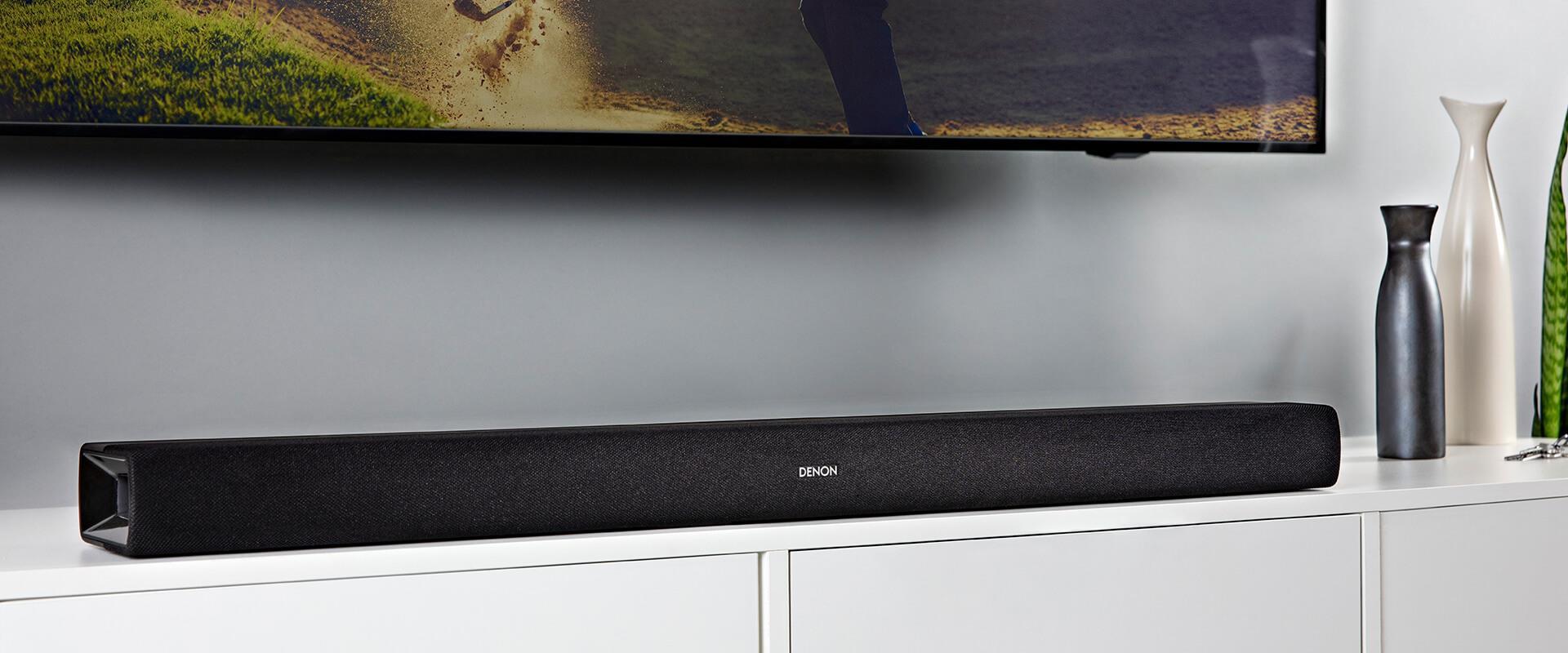 Namų kino sistema Denon garso juosta su integruotu žemųjų dažnių garsiakalbiu, Bluetooth, 100 W, DHT-S216