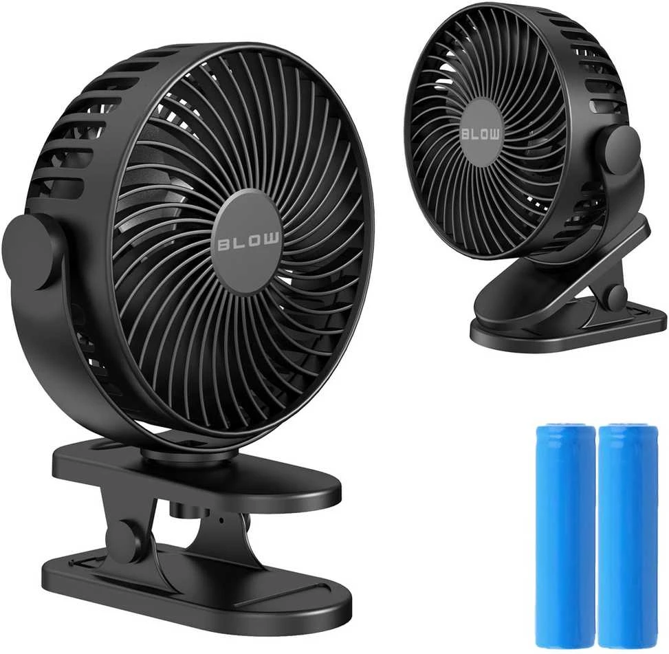 44-505# Blow Stalinis ventiliatorius su segtuku 15cm USB + baterija, juodas