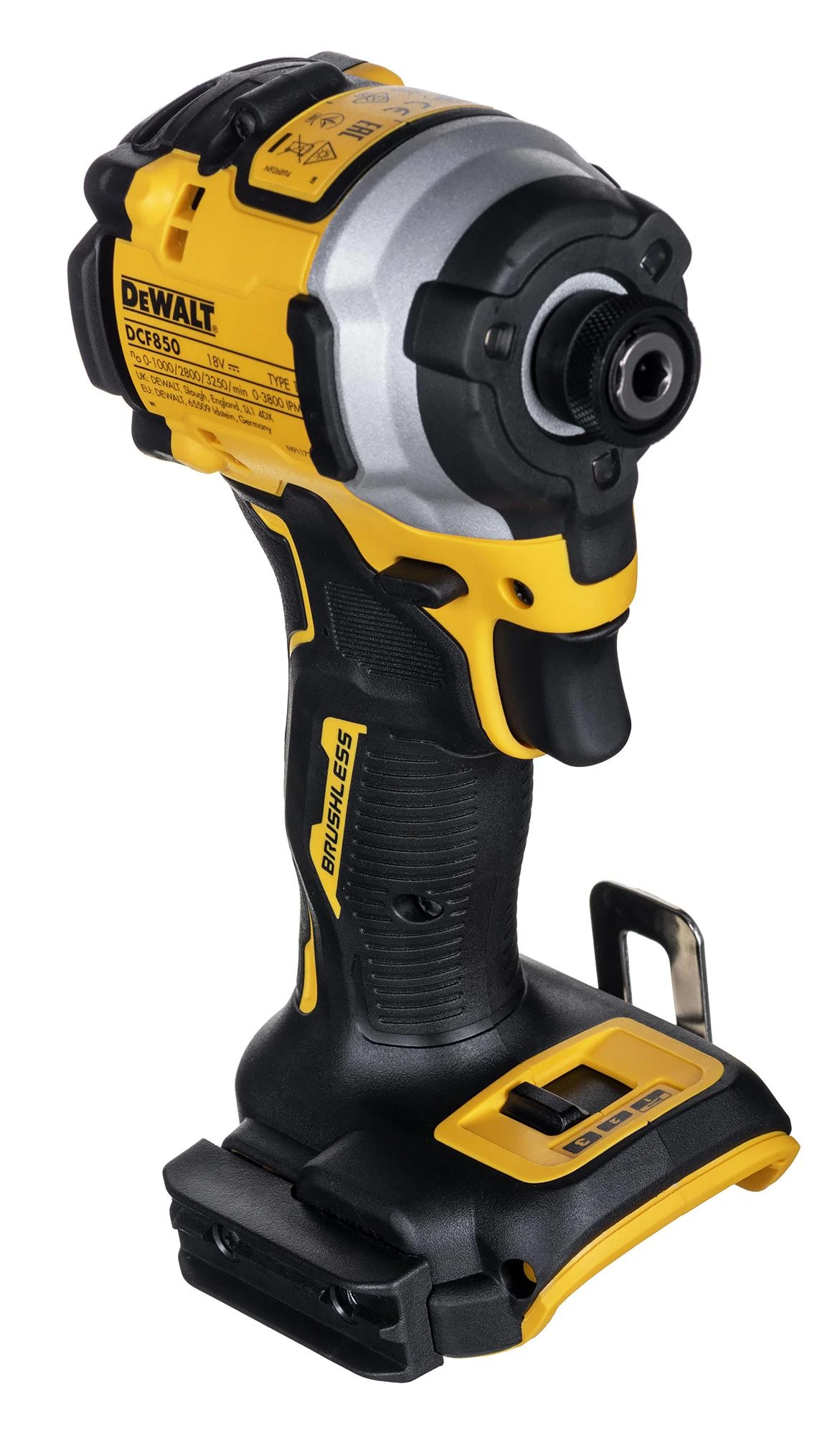Akumuliatorinis smūginis suktuvas DEWALT 18V DCF850N-XJ be akumuliatoriaus ir kroviklio