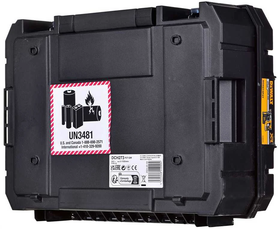 DEWALT akumuliatorinis perforatorius DCH273P2T SDS-PLUS, 18V, 2.1J, 2 x 5.0Ah, TSTAK