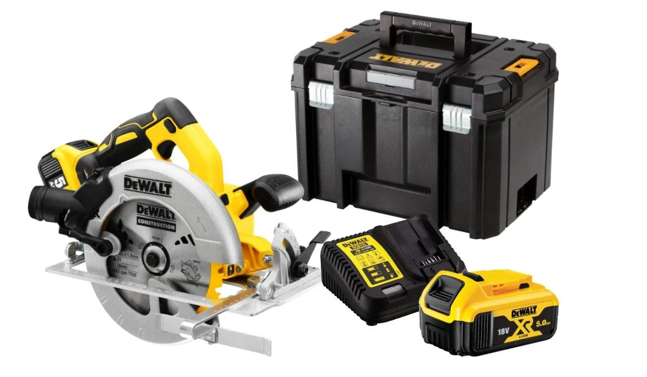 Akumuliatorinis diskinis pjūklas Dewalt DCS570P2 18V 2x5Ah