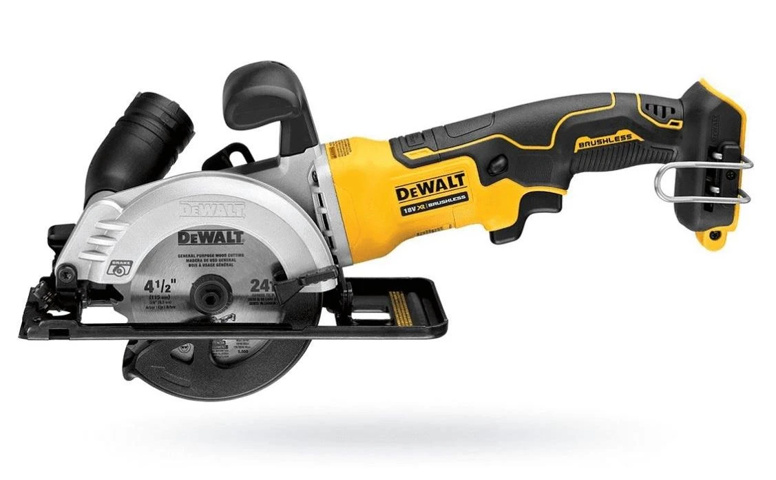 DeWalt DCS571NT akumuliatorinis pjūklas 115mm skersmens