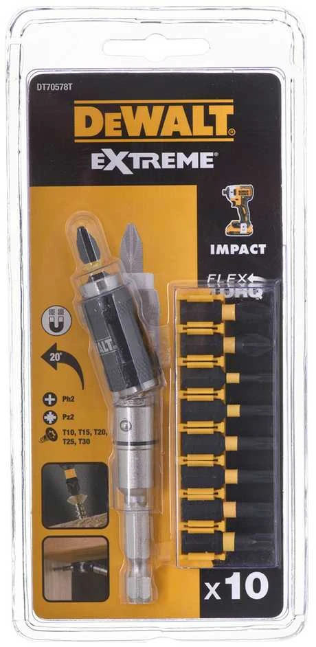Sukimo antgalių rinkinys IR TorsionA 10 vnt., DeWalt