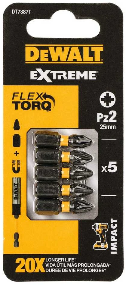 DEWALT KOŃCÓWKA UDAROWA PZ2x25 5szt. EXTREME IMPACT TORSION