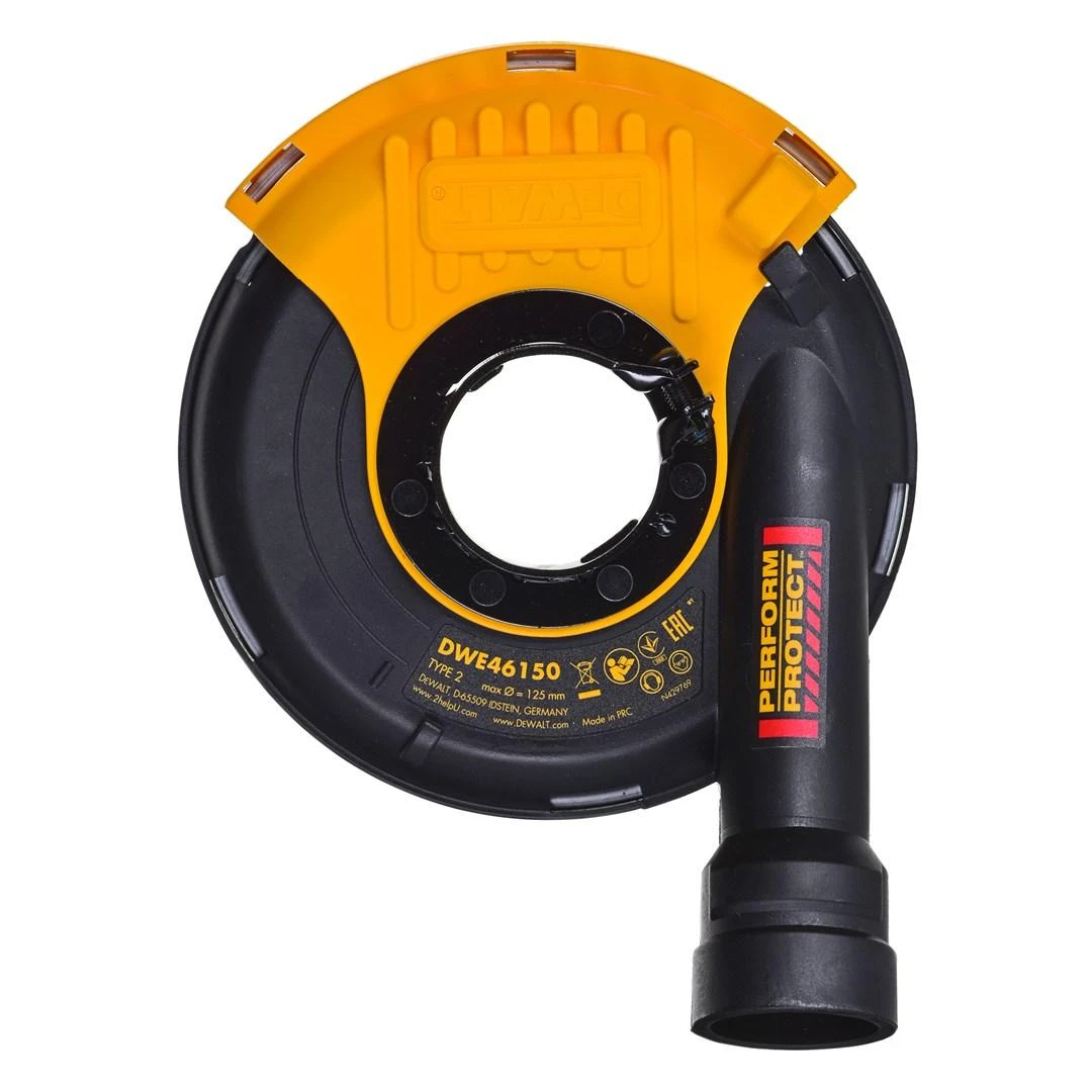 Apsauginis gaubtas su dulkių nusiurbimu kampiniams šlifuokliams DeWalt DWE46150