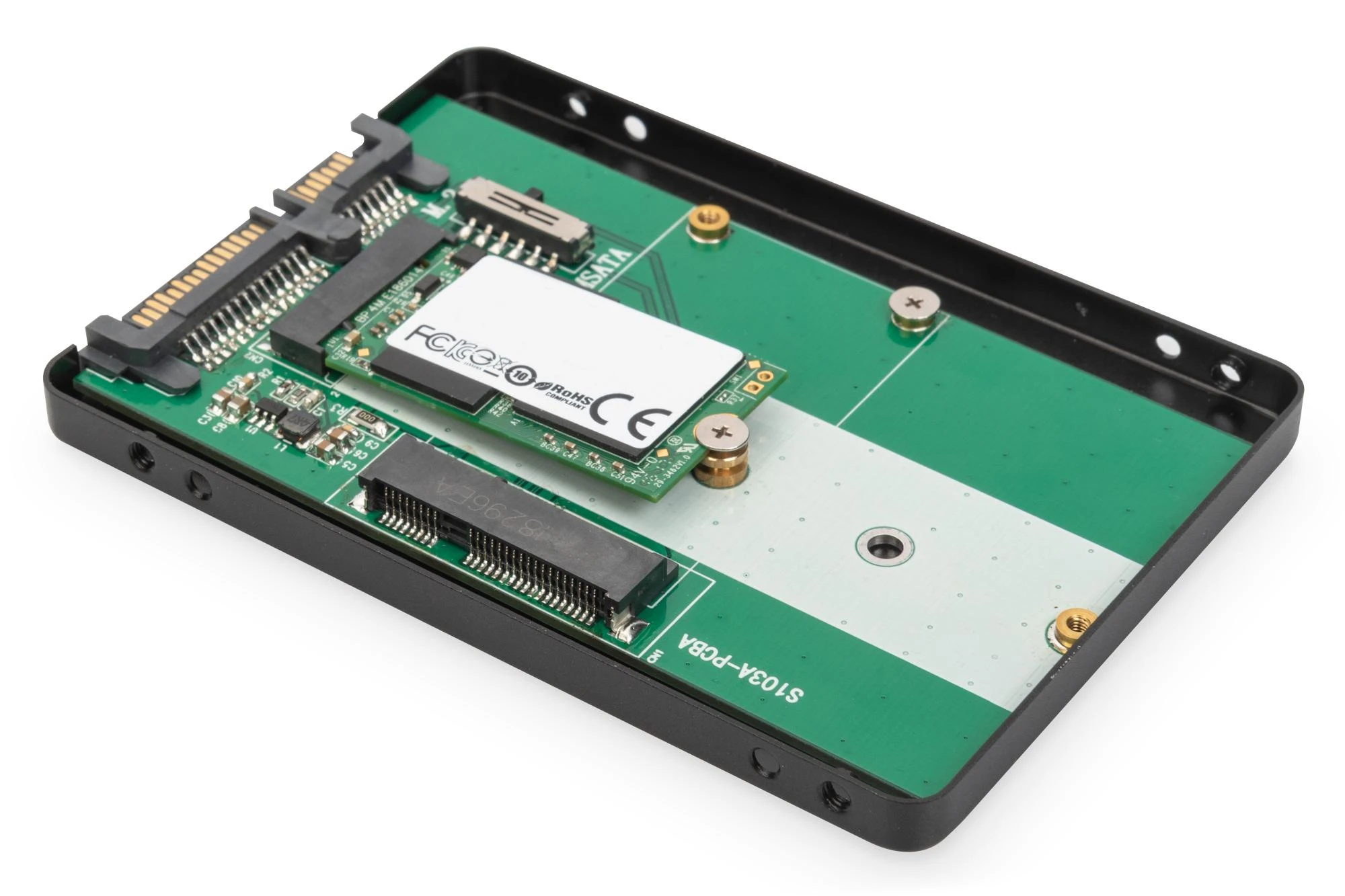 Assmann Electronic DIGITUS 2,5" SATA HDD korpusas M.2 arba mSATA SATA 3 6Gbit/s rašymo greitis iki 520MB/s