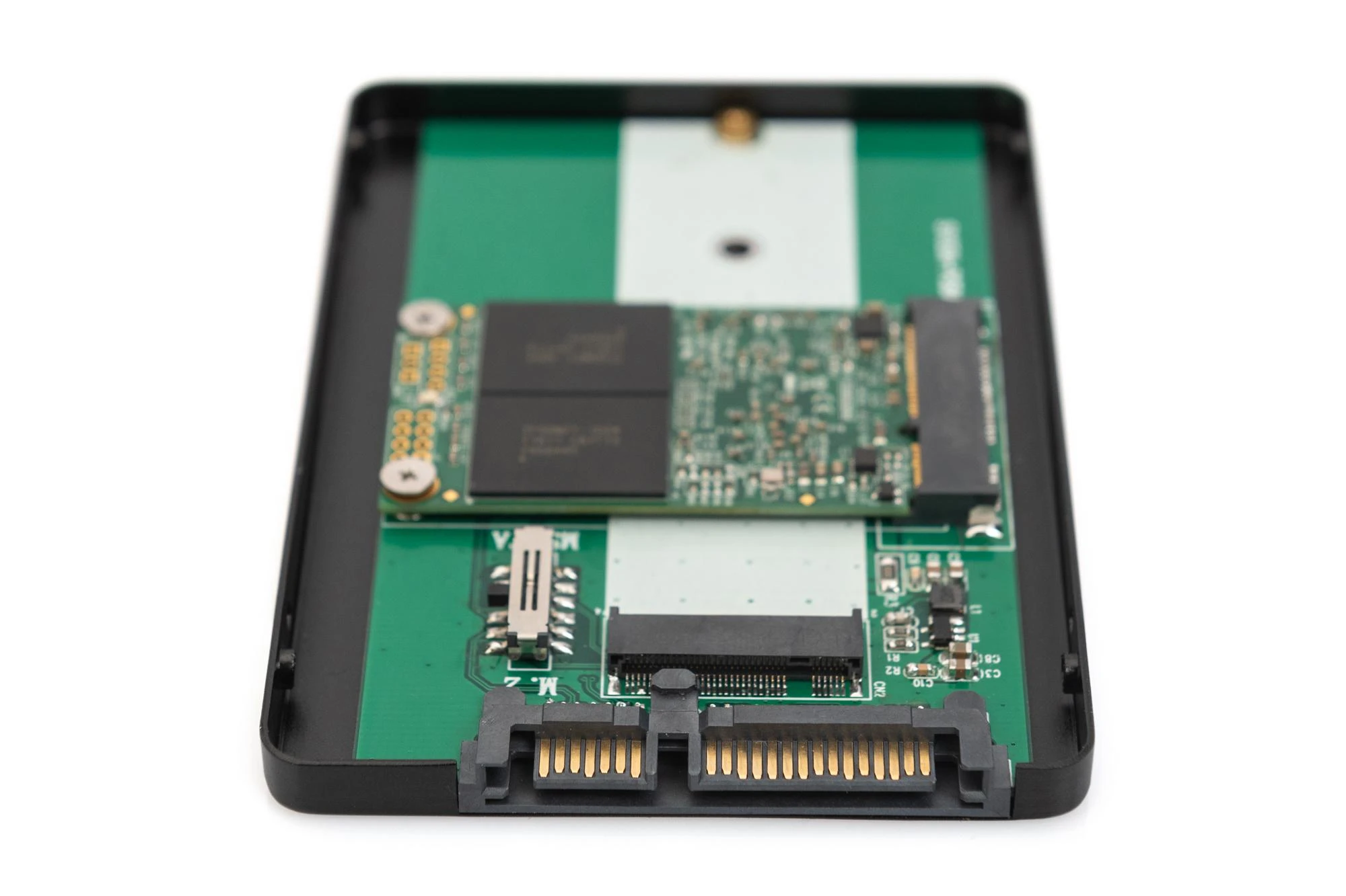 Assmann Electronic DIGITUS 2,5" SATA HDD korpusas M.2 arba mSATA SATA 3 6Gbit/s rašymo greitis iki 520MB/s