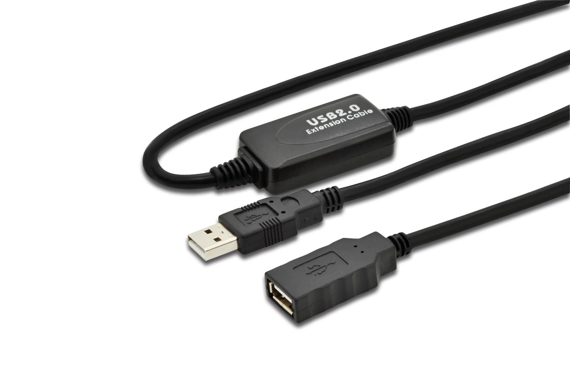 Assmann Electronic DIGITUS USB 2.0 kartotuvo kabelis 10m USB A vyriškas / A moteriškas