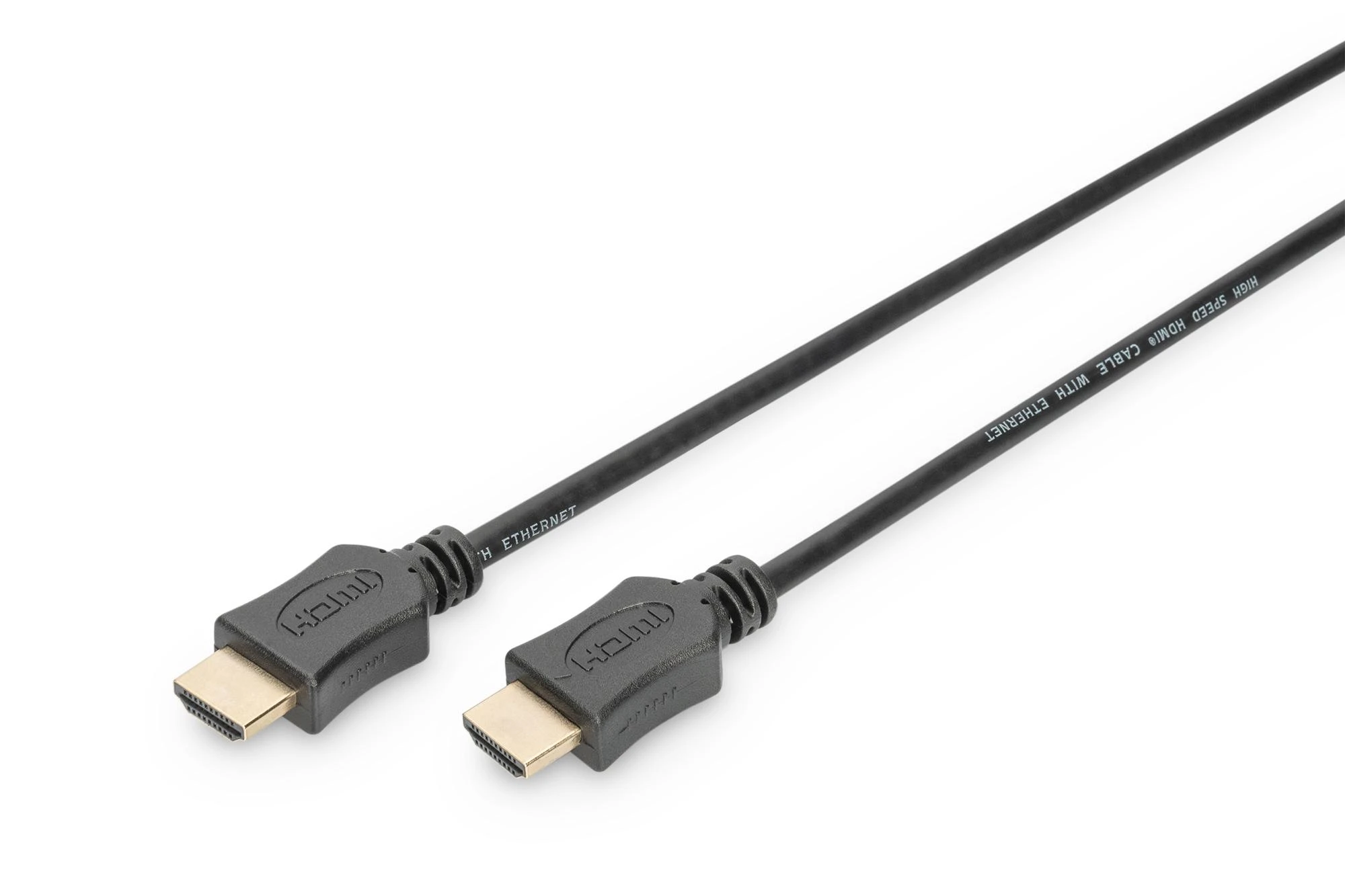Assmann Electronic ASSMANN HDMI Standartinis A tipo jungiamasis kabelis M/M 3.0m su eternetu Full HD auksinis bl