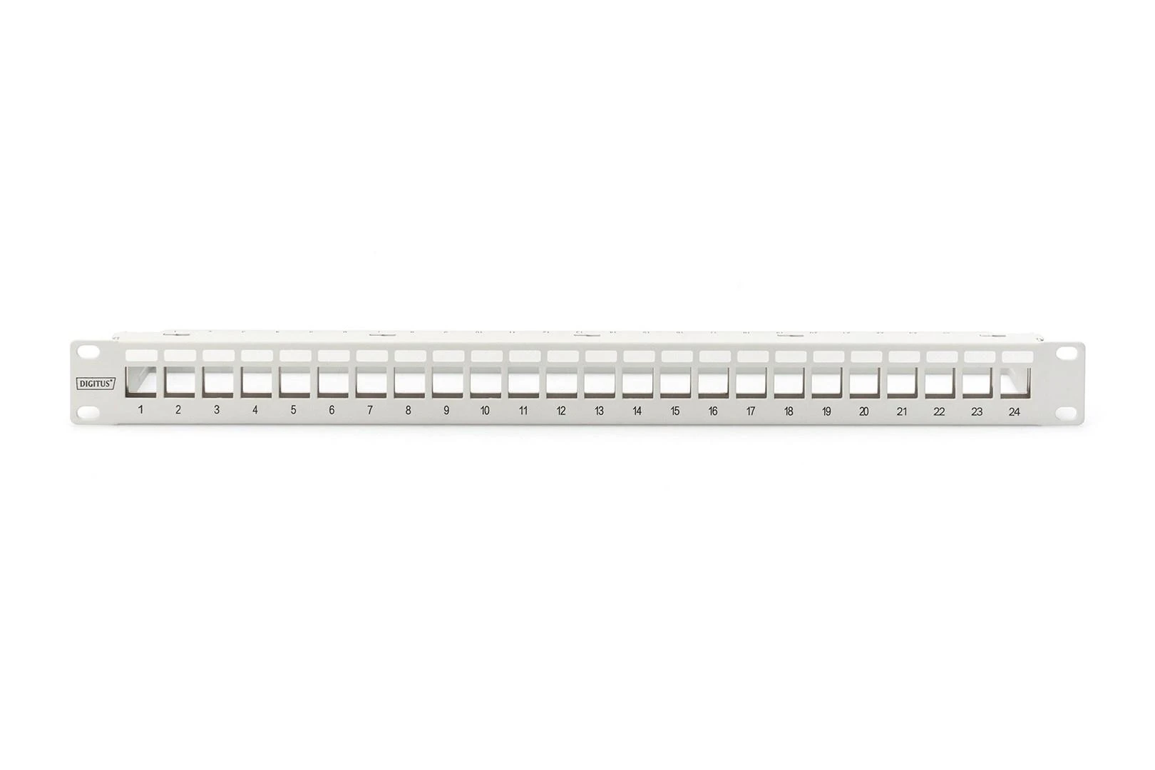 DIGITUS Patchpanel 1HE 24 prievadų modulinis patchpanel pilkas