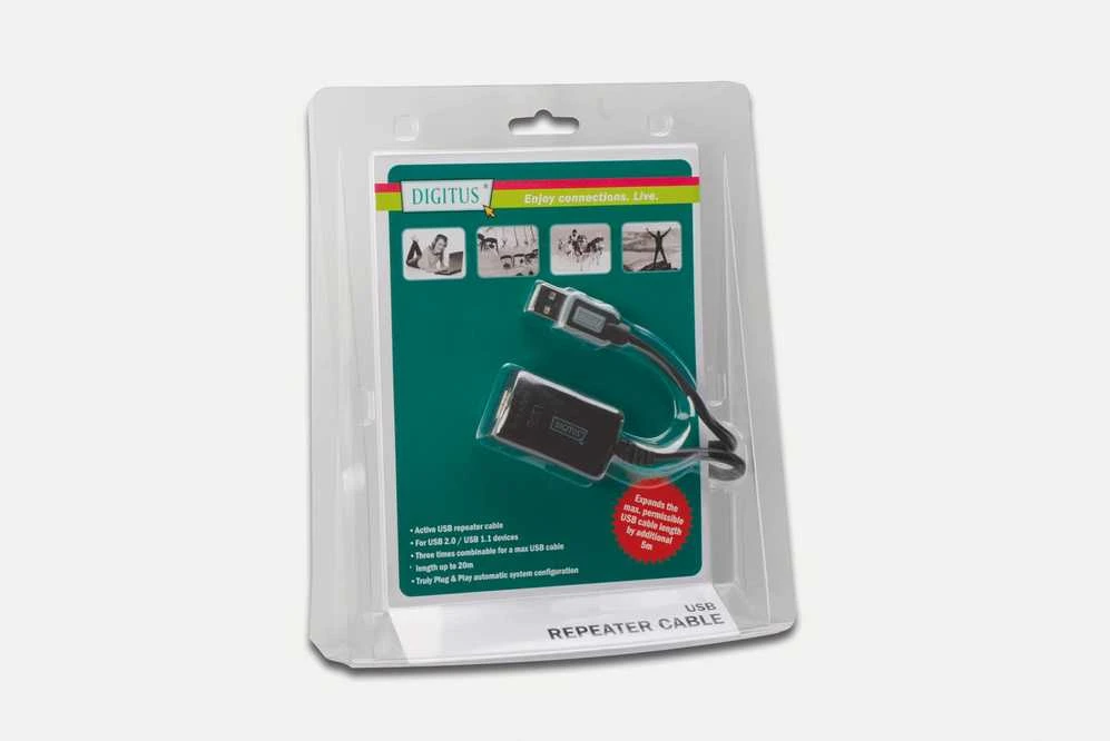 Assmann Electronic DIGITUS kartotuvo laidas USB2 ilgintuvas su stiprintuvu 5m