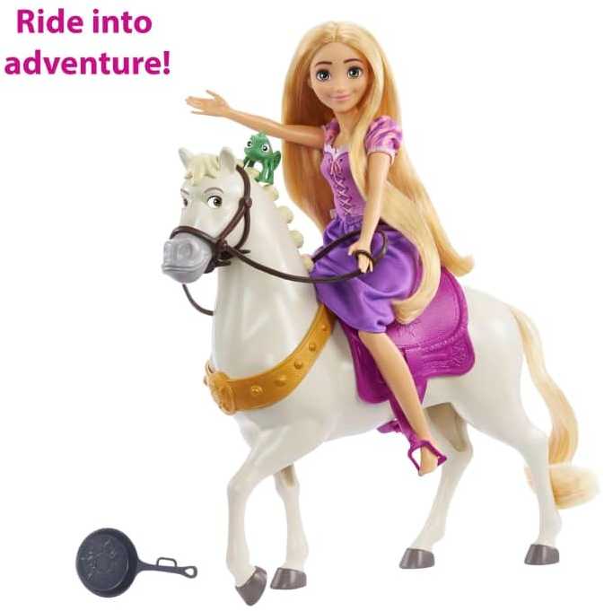 DISNEY PRINCESS Lėlės Auksaplaukės ir žirgo rinkinys