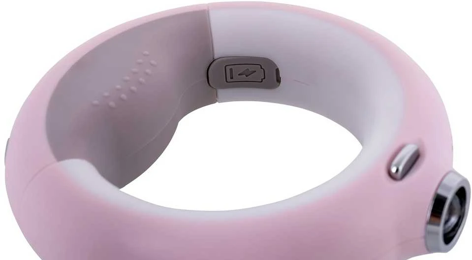 Doggy Village LUMINOUS Pavadėlis - Tvirtas 3 viename pavadėlis su LED žibintuvėliu, spalvotu rankenos apšvietimu ir higieninio maišelio dozatoriumi vidutiniams ir dideliems šunims, rožinė