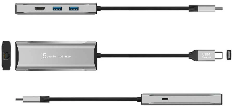 J5create – 4k60 Elite USB-C 10Gbps kelioninis dokas