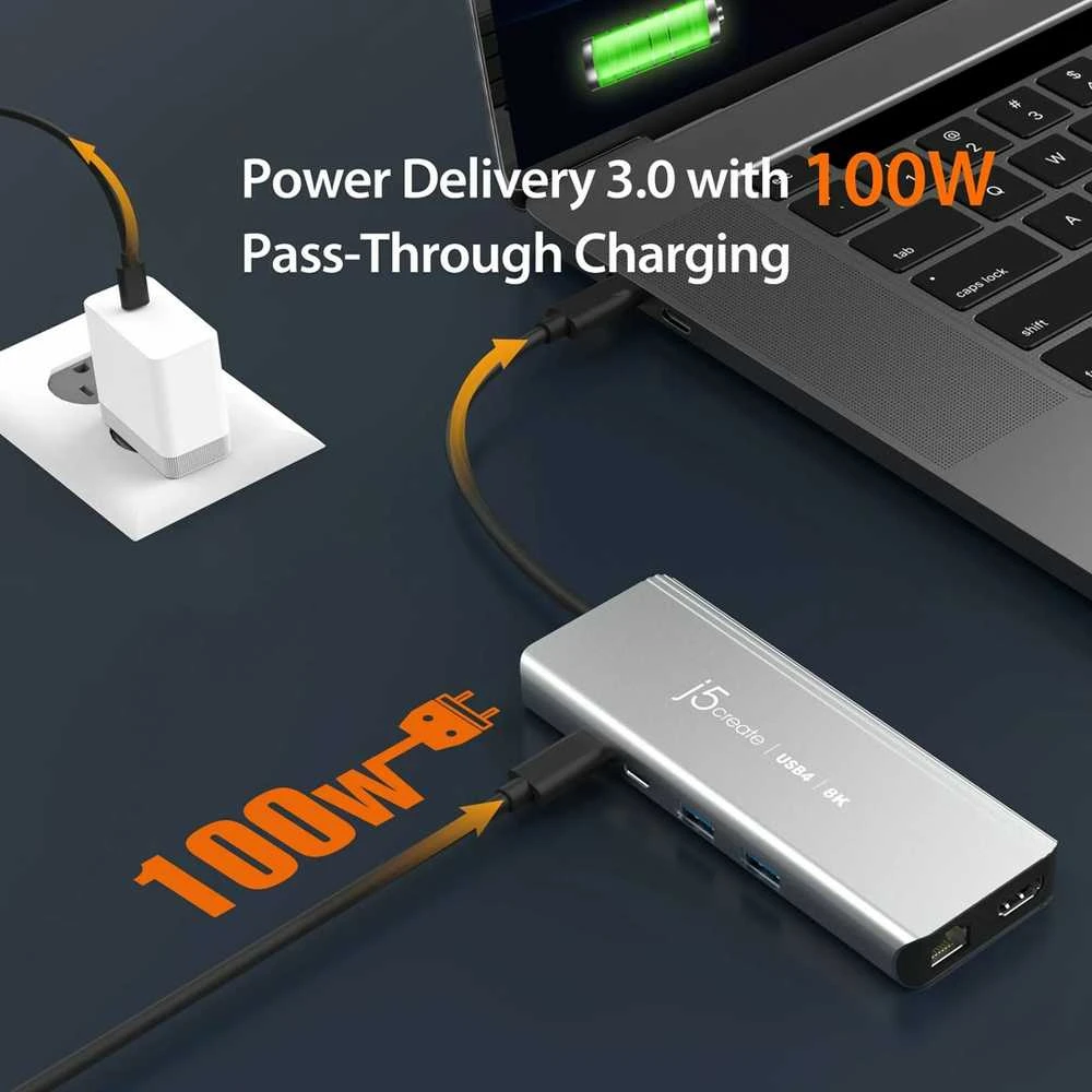 J5Create USB4 8K MULTI-PORT HUB SPACE/Pilkas