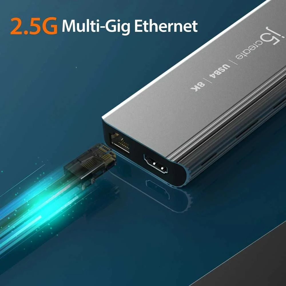 J5Create USB4 8K MULTI-PORT HUB SPACE/Pilkas