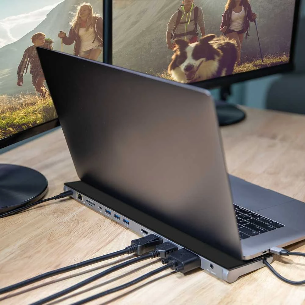 J5create – USB-C trijų ekranų prijungimo stotelė su 100 W PD adapteriu – ES