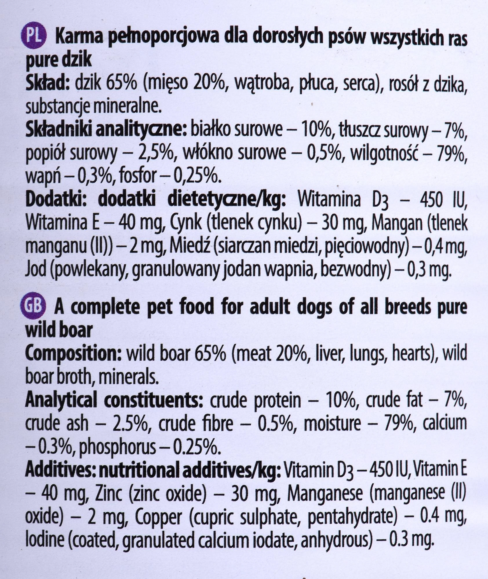 Drėgnas Šunų Maistas - DOLINA NOTECI Premium Pure Elniena Ir Šerniena 800g