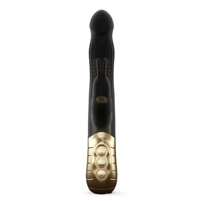 Marc Dorcel Baby Rabbit 2.0 vibratorius su dviguba stimuliacija Juodas & Gold