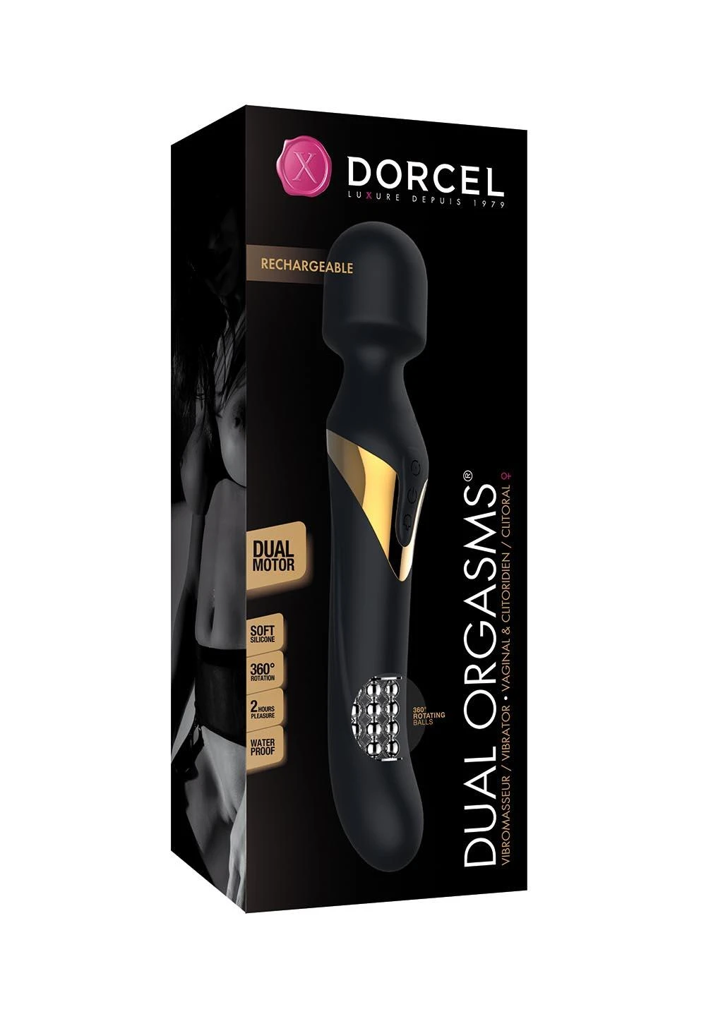Marc Dorcel 2in1 rotacinis masažuoklis vibratorius Dorcel dual orgasms