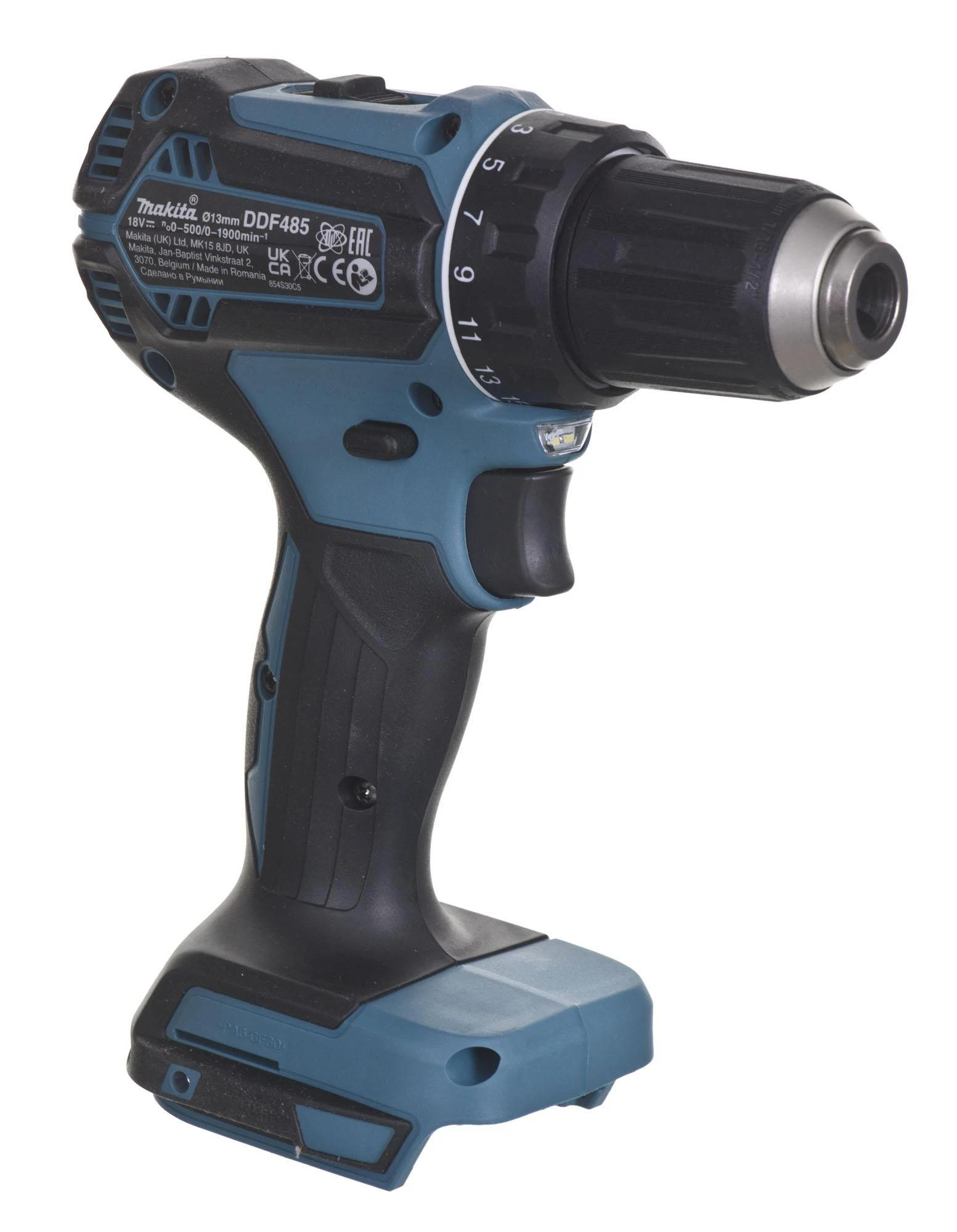 Makita DDF485Z Akumuliatorinis gręžtuvas, 18 V, 50/25 Nm, 1,7kg, LED, BL-motor, Be akumuliatorių ir kroviklio!