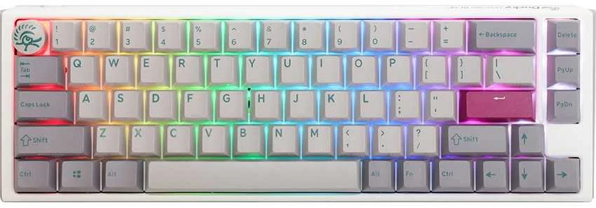 Ducky One 3 Mist Pilkas SF Klaviatūra žaidimams, RGB LED - MX-Raudona