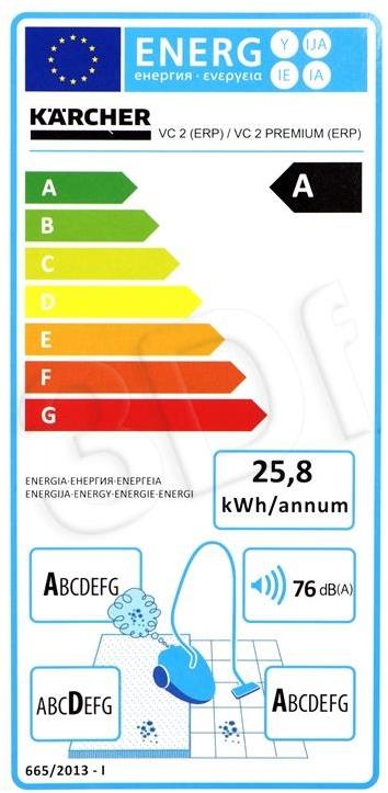 Dulkių siurblys bag KARCHER VC 2 1.198-105.0 (700W, yellow color) | Varle.lt