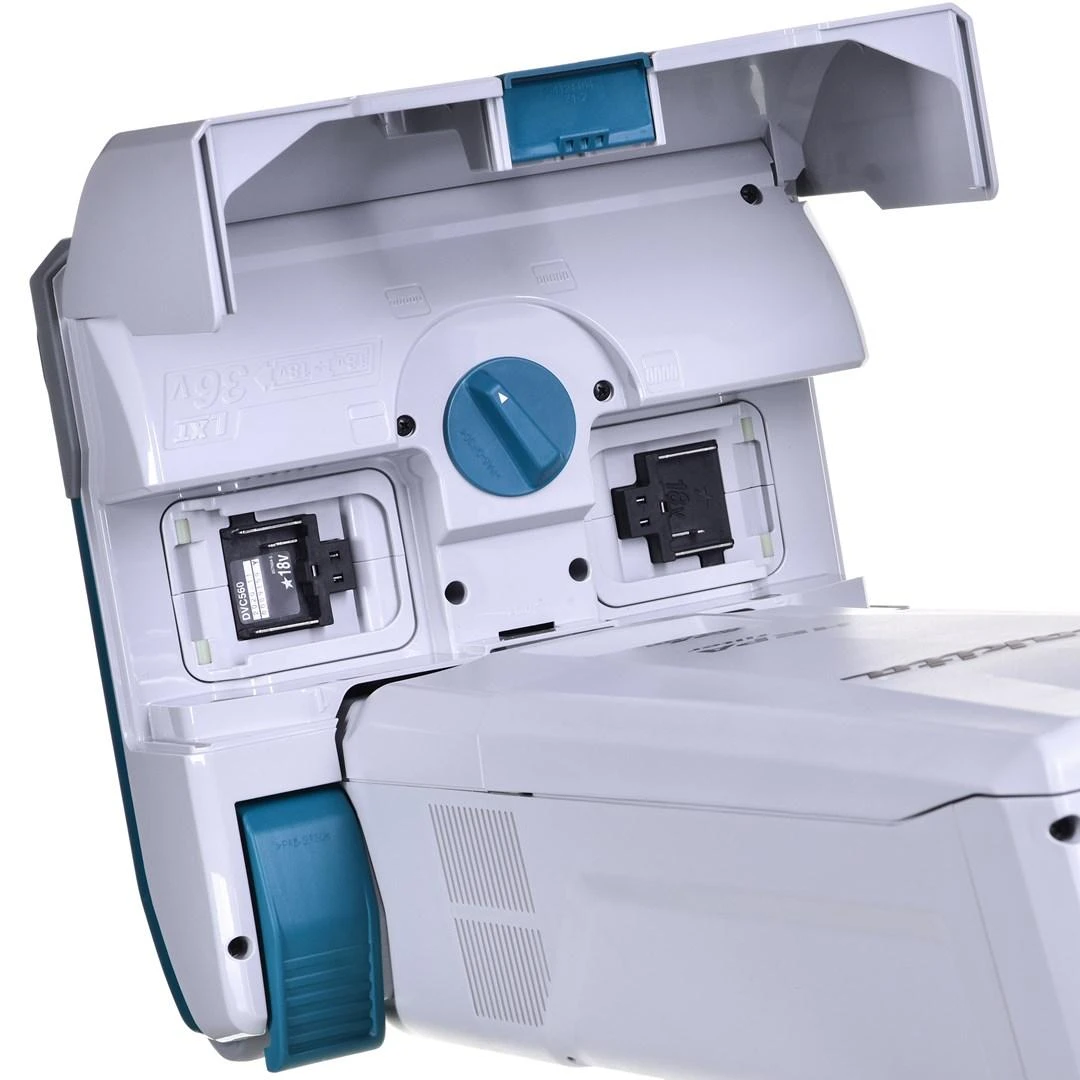 Makita DVC560Z Akumuliatorinis Vertikalus dulkių surblys, 2x18V, Li-Ion, bešepetėlinis variklis. Komplektuojamas be akumuliatorių ir kroviklio.