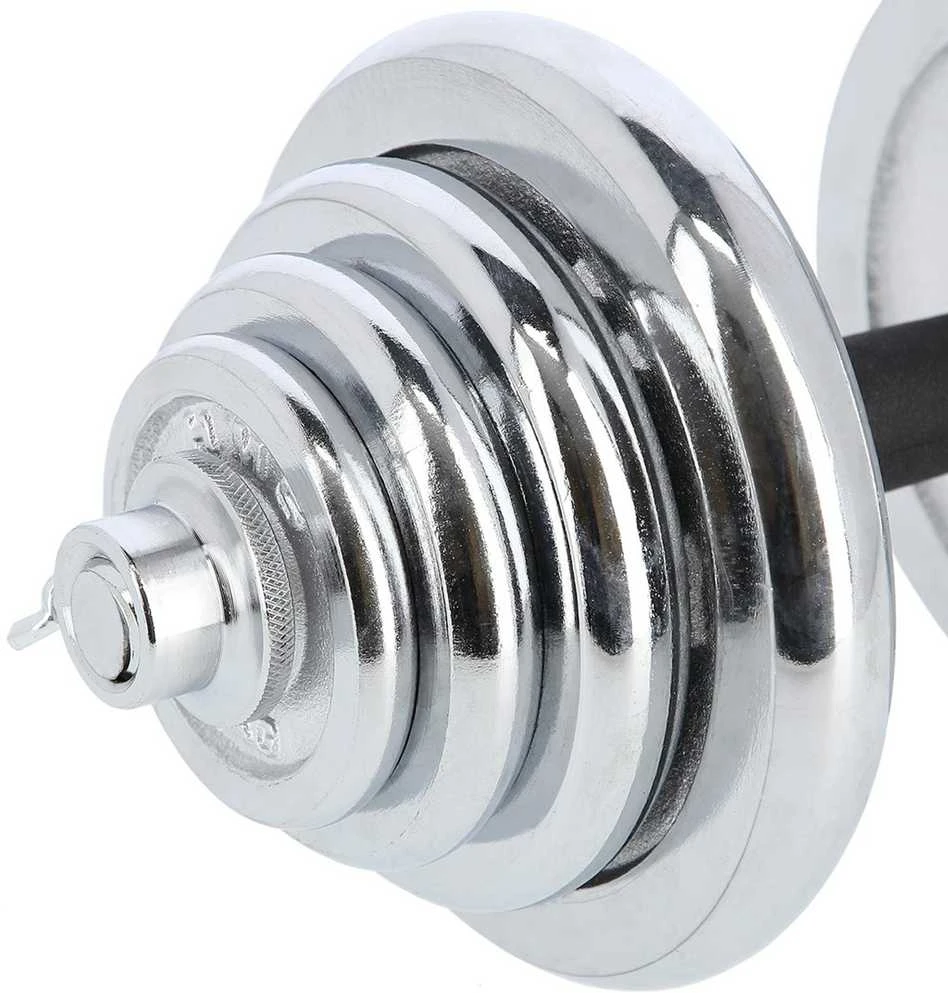 Chromuotų hantelių rinkinys su lagaminu HMS STC50 2x25kg